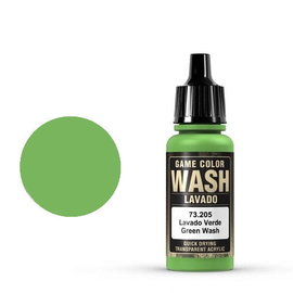 Vallejo Vallejo - Game Color Wash - 205 Green Wash, 17ml