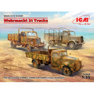 ICM Wehrmacht 3t Trucks (V3000S, KHD S3000, L3000S) - 1:35