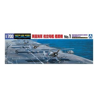 Aoshima British Carrier-borne Aircraft No.1 (8 x Swordfish) - Waterline No. 568 - 1:700