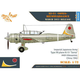 Clear Prop! Mitsubishi Ki-51 Sonia Reconnaisance - Advanced Kit - 1:72