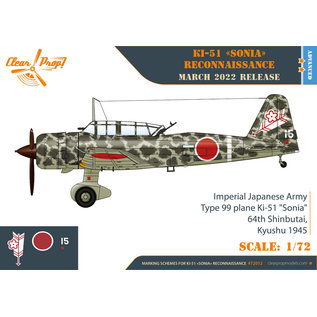 Clear Prop! Mitsubishi Ki-51 Sonia Reconnaisance - Advanced Kit - 1:72