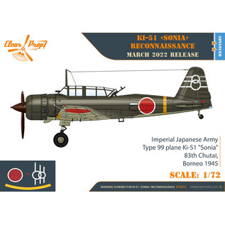 Clear Prop! Mitsubishi Ki-51 Sonia Reconnaisance - Advanced Kit - 1:72