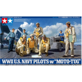 TAMIYA Tamiya - WWII U.S. Navy Pilots w/Moto-Tug - 1:48