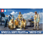 TAMIYA WWII U.S. Navy Pilots w/Moto-Tug - 1:48