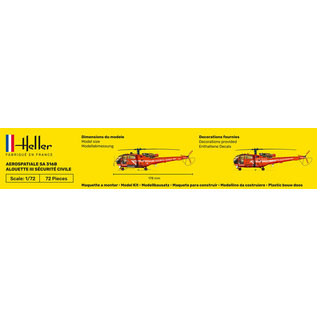 Heller Sud Aviation Alouette III Sécurité Civile - 1:72