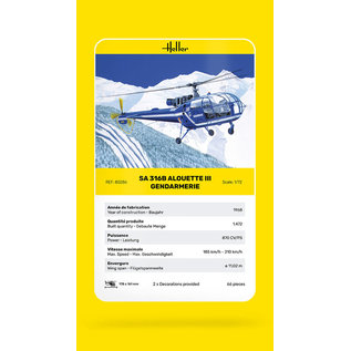 Heller Sud Aviation Alouette III Gendarmerie - 1:72