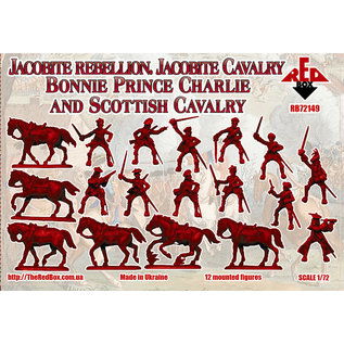 The Red Box Jacobite Rebellion. Jacobite Cavalry. Bonnie Prince Charlie and Scottish Cavalry - 1:72