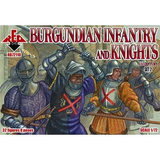 The Red Box Burgundian infantry and knights. 15 century. Set 2 - 1:72