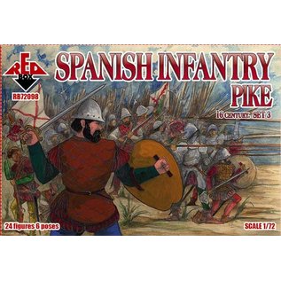 The Red Box Spanish Infantry (Pike). 16 cent. Set 3 - 1:72