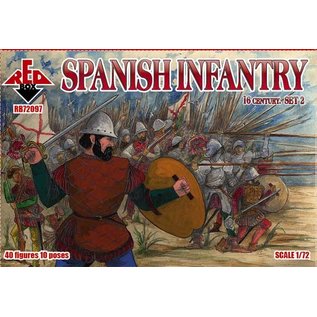 The Red Box Spanish Infantry. 16 cent. Set 2 - 1:72