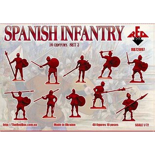 The Red Box Spanish Infantry. 16 cent. Set 2 - 1:72