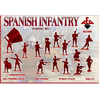 The Red Box Spanish Infantry. 16 cent. Set 1 - 1:72