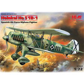 ICM ICM - Heinkel He 51B-1 Spanish Air Force Biplane Fighter - 1:72