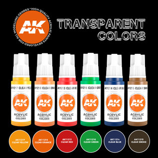 AK Interactive 3rd Gen. Acryl. Set "Transparent Colors"