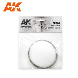 AK Interactive AK Interactive - Kupferdraht, silberfarben 0,45mm x 5m / Copperwire, silver