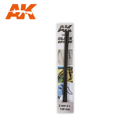 AK Interactive AK Interactive - Feder, geschwärzt 3mm x 150mm / Black Spring