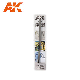 AK Interactive AK Interactive - Feder, silberfarben 2,5mm x 150mm / Silver Spring