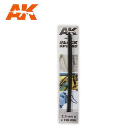 AK Interactive AK Interactive - Feder, geschwärzt 2,5mm x 150mm / Black Spring