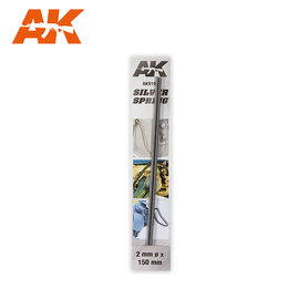 AK Interactive AK Interactive - Feder, silberfarben 2mm x 150mm / Silver Spring