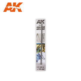 AK Interactive AK Interactive - Feder, silberfarben 1,5mm x 150mm / Silver Spring