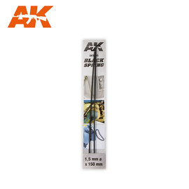 AK Interactive AK Interactive - Feder, geschwärzt 1,5mm x 150mm / Black Spring