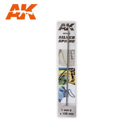 AK Interactive AK Interactive - Feder, silberfarben 1mm x 150mm / Silver Spring