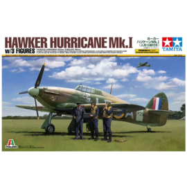 TAMIYA Tamiya - Hawker Hurricane Mk.I w/3 Figures - 1:48