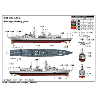 Trumpeter Type 23 Fregatte HMS Kent (F78) - 1:350