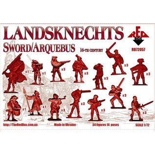 The Red Box Landsknechts (Sword/Arquebus) 16th century - 1:72