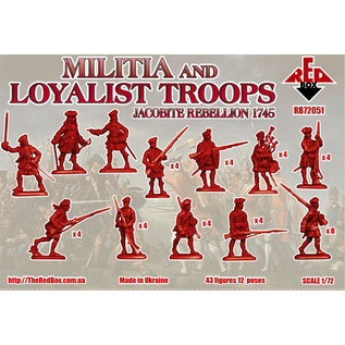 The Red Box Jacobite Rebellions. Militia and Loyalist Troops 1745 - 1:72