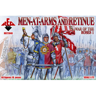 The Red Box War of the Roses 1. Men-at-Arms and Retinue  - 1:72