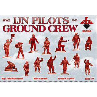 The Red Box WW2 IJN pilots and ground crew  - 1:72