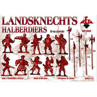 The Red Box Landsknechts Halberdiers 16th century  - 1:72