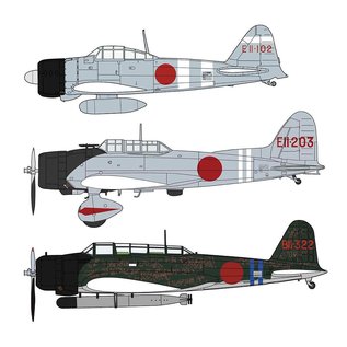 Hasegawa Model Set Zero Fighter Model 21 & Aichi D3A Model 11 & Nakajima B5N2 Type 97 Mk.3 "Pearl Harbor Attack Part 2" - Limited Edition - 1:48