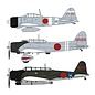 Hasegawa Model Set Zero Fighter Model 21 & Aichi D3A Model 11 & Nakajima B5N2 Type 97 Mk.3 "Pearl Harbor Attack Part 2" - Limited Edition - 1:48