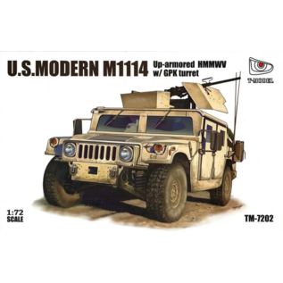 T-Model U.S. Modern M1114 Up-armored HMMWV w/ GPK Turret - 1:72