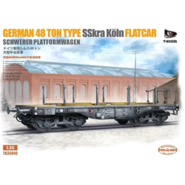 T-Model T-Model - German 48 tons SSkra Köln Flatcar Schwerer Platformwagen - 1:35