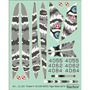 Modelmaker Decals Polish F-16C/D NATO Tiger Meet 2014 - 1:72