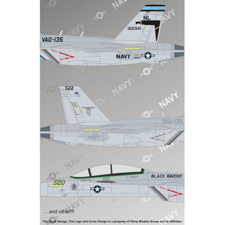 Authentic Decals Modern US Navy EA-18G Growler VAQ-135 “Black Ravens” - 1:48