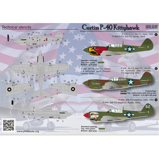 Print Scale Decals Curtiss P-40 Kittyhawk - 1:72