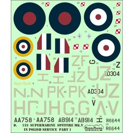 Modelmaker Decals ModelMaker - Supermarine Spitfire Mk V in Polish service part I - 1:48