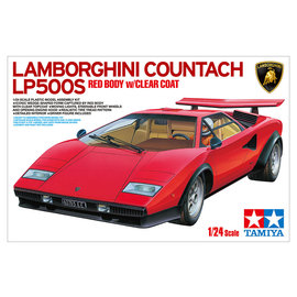 TAMIYA Tamiya - Lamborghini Countach LP500S (Red Body w/Clear Coat) - 1:24