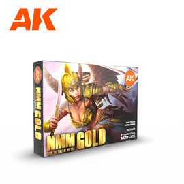 AK Interactive AK Interactive - 3rd Gen. Acryl. Set "Non metallic metal - Gold"