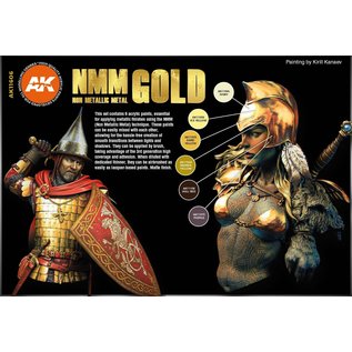AK Interactive 3rd Gen. Acryl. Set "Non metallic metal - Gold"
