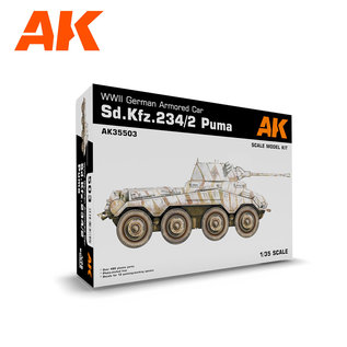 AK Interactive Sd.Kfz. 234/2 Puma WWII German Armoured Car - 1:35
