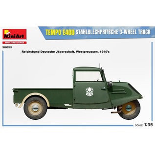 MiniArt Tempo E400 Stahlblechpritsche 3-Wheel-Truck - 1:35