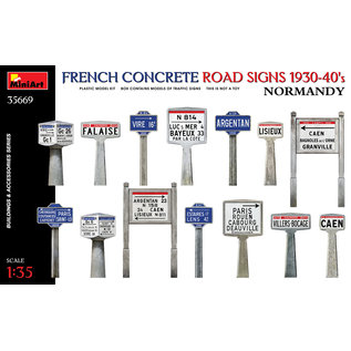 MiniArt French Concrete Road Signs 1930 - 40's. Normandy - 1:35