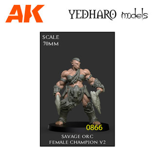 Yedharo Models Savage Orc Female Champion V2 - 70mm