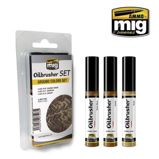 AMMO by MIG Oilbrusher Set "Ground Colors"