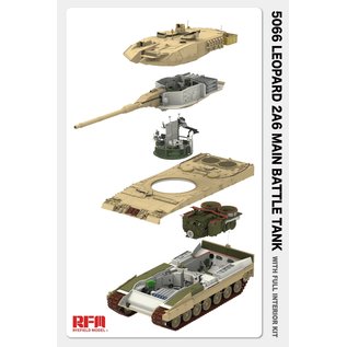 Ryefield Model German MBT Leopard 2A6 - w/Full Interior - 1:35